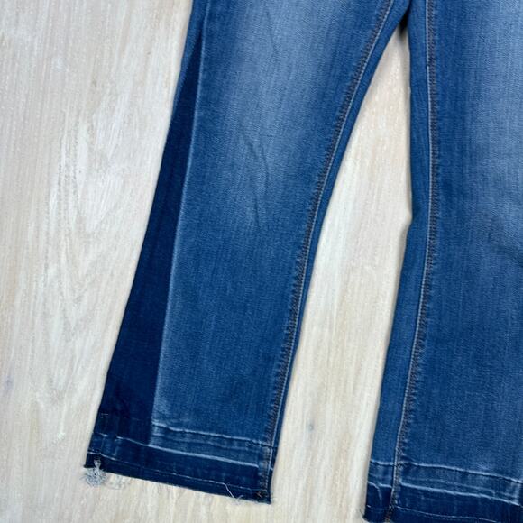 Unpublished Mid Rise Bootcut Raw Ankle 70's Retro Boho Casual Denim Jeans 26 - Picture 5 of 15
